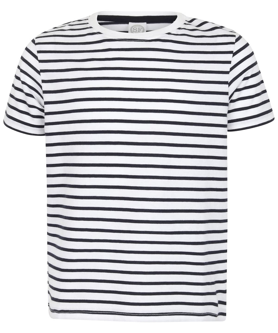 SF Kids striped T SM202 - White Oxford Navy - Customisable T-Shirts