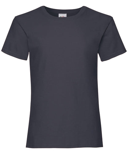Fruit of the Loom Fruit Of The Loom Girls Valueweight T Short Sleeve005 - Deep Navy - Customisable T-Shirts