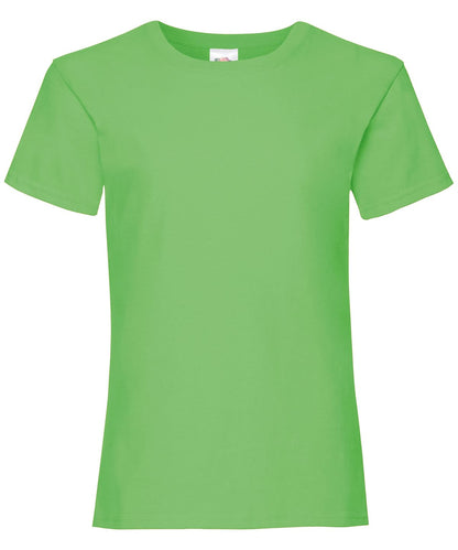 Fruit of the Loom Fruit Of The Loom Girls Valueweight T Short Sleeve005 - Lime - Customisable T-Shirts