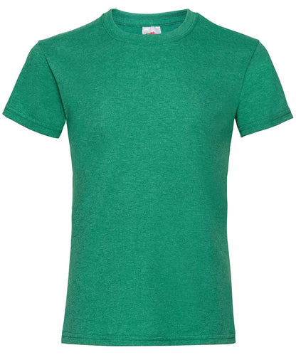 Fruit of the Loom Fruit Of The Loom Girls Valueweight T Short Sleeve005 - Retro Heather Green - Customisable T-Shirts