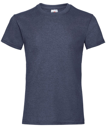 Fruit of the Loom Fruit Of The Loom Girls Valueweight T Short Sleeve005 - Vintage Heather Navy - Customisable T-Shirts