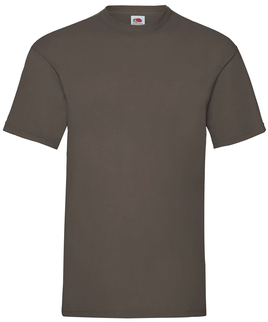 Fruit of the Loom Valueweight T Chocolate SS030 - Chocolate - Customisable T-Shirts