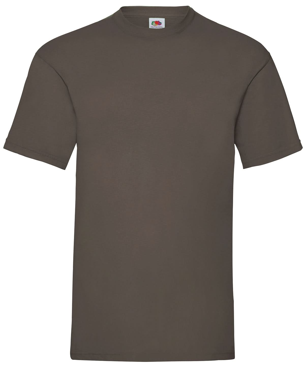 Fruit of the Loom Valueweight T Chocolate SS030 - Chocolate - Customisable T-Shirts