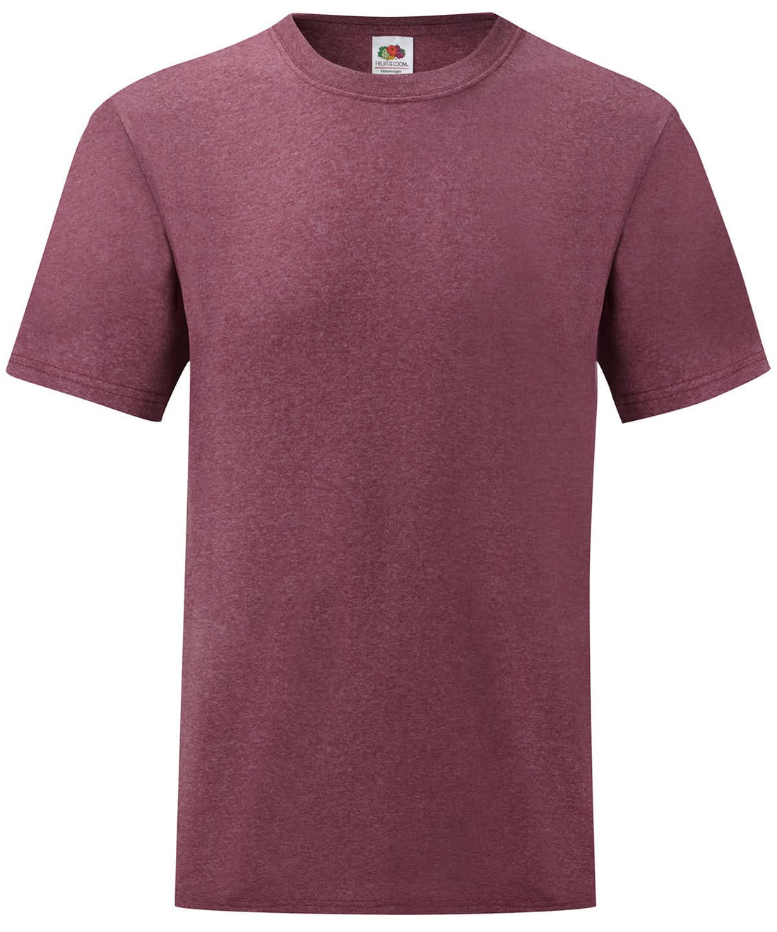 Fruit of the Loom Valueweight T Heather Burgundy SS030 - Heather Burgundy - Customisable T-Shirts