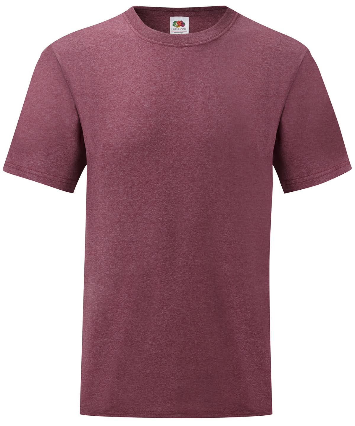 Fruit of the Loom Valueweight T Heather Burgundy SS030 - Heather Burgundy - Customisable T-Shirts