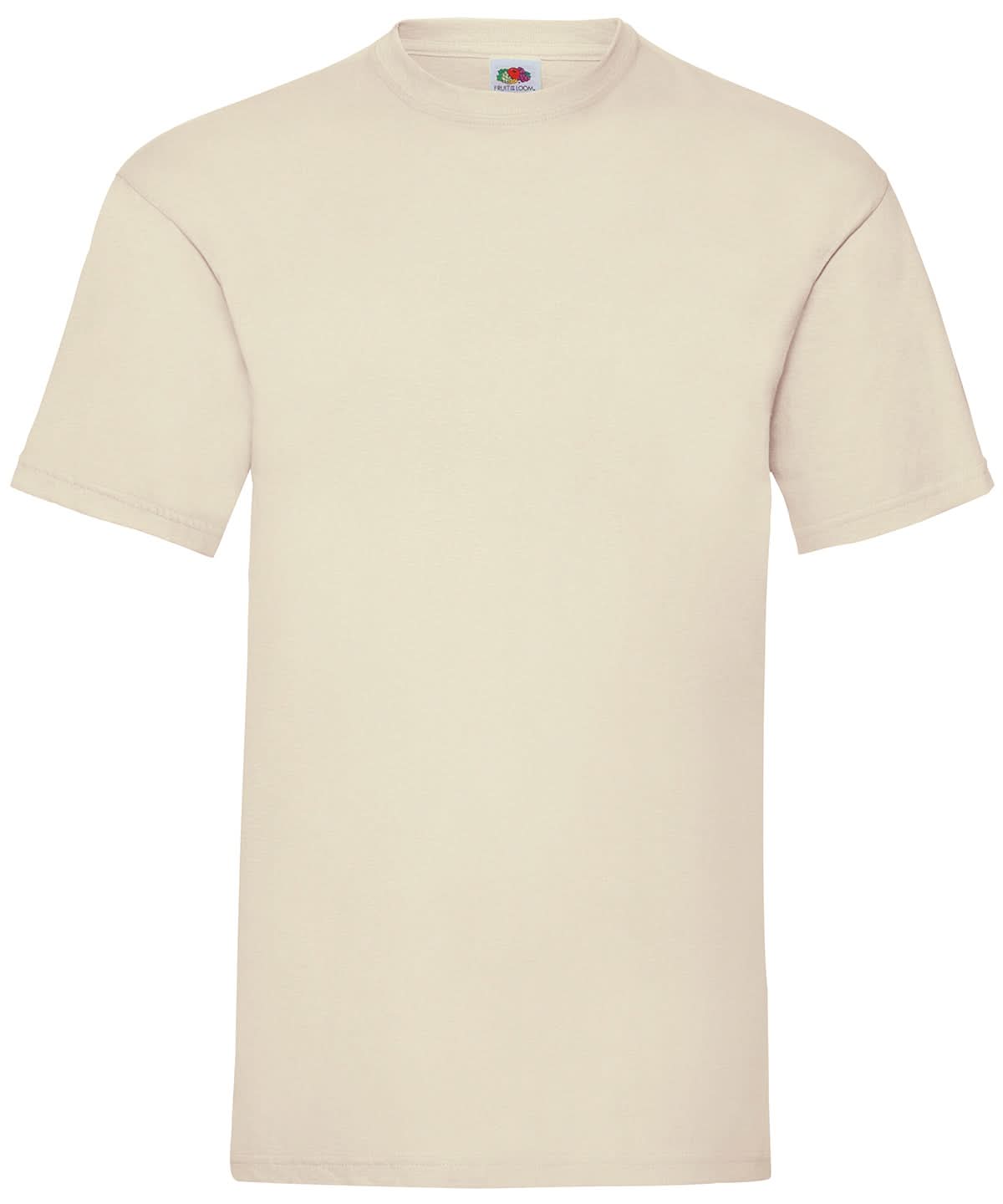 Fruit of the Loom Valueweight T Natural SS030 - Natural - Customisable T-Shirts