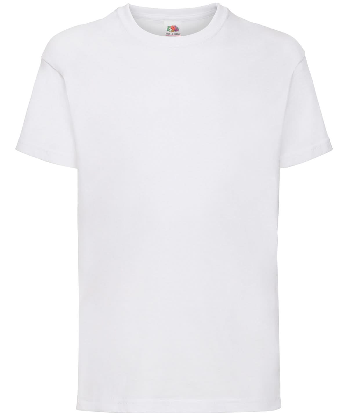 Fruit of the Loom Kids valueweight T White SS031 - White - Customisable T-Shirts