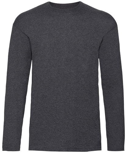 Fruit of the Loom Fruit Of The Loom Valueweight Long Sleeve T SS032 - Dark Heather Grey - Customisable T-Shirts