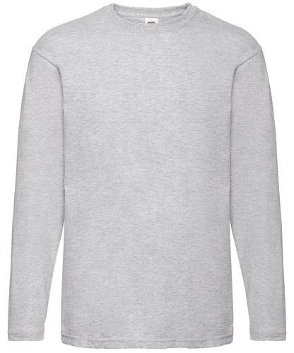 Fruit of the Loom Fruit Of The Loom Valueweight Long Sleeve T SS032 - Heather Grey - Customisable T-Shirts