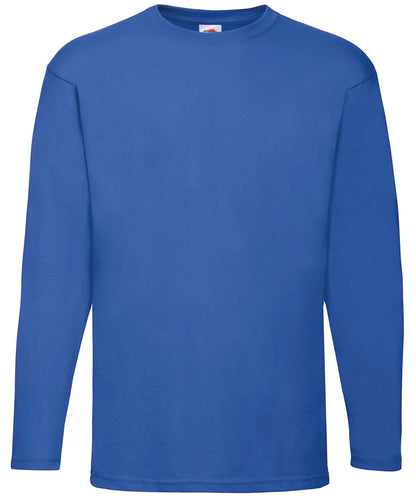 Fruit of the Loom Fruit Of The Loom Valueweight Long Sleeve T SS032 - Royal Blue - Customisable T-Shirts