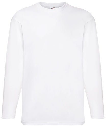 Fruit of the Loom Fruit Of The Loom Valueweight Long Sleeve T SS032 - White - Customisable T-Shirts