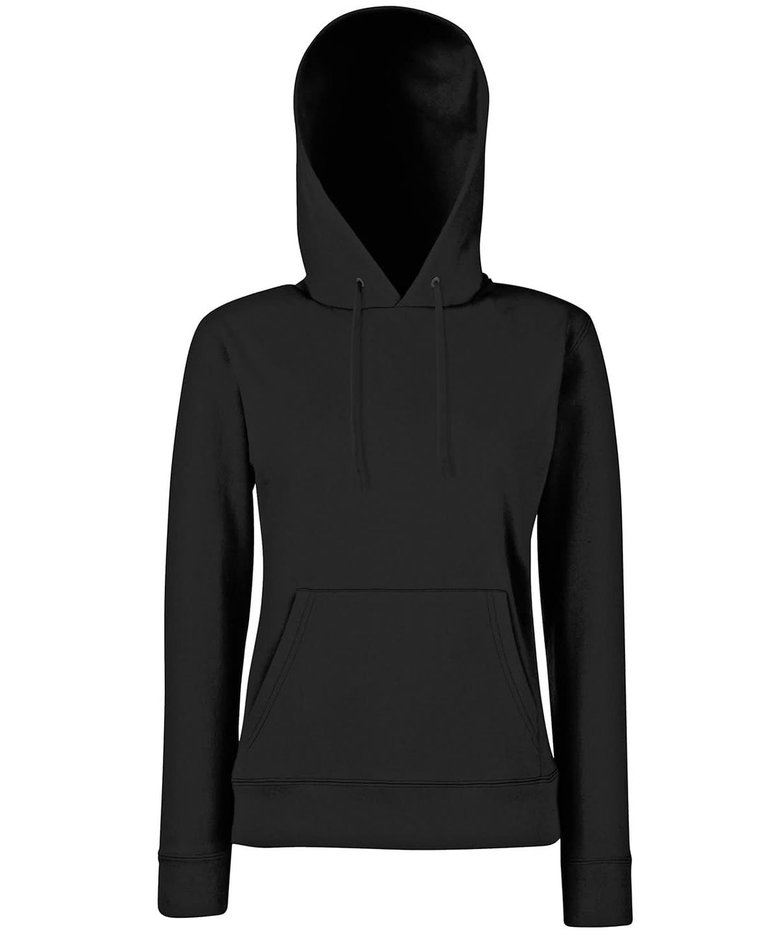 Fruit of the Loom Fruit Of The Loom WomenS Classic 8020 Hooded Sweatshirt SS038 - Black - Customisable Sweatshirts