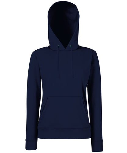 Fruit of the Loom Fruit Of The Loom WomenS Classic 8020 Hooded Sweatshirt SS038 - Deep Navy - Customisable Sweatshirts