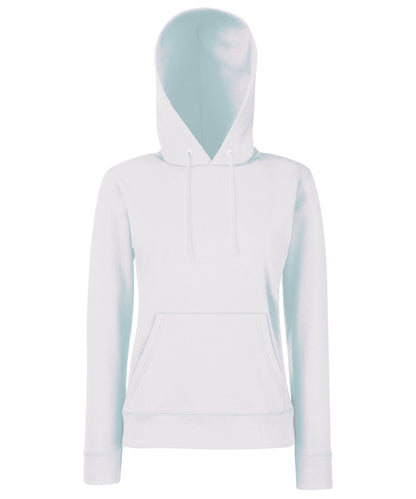 Fruit of the Loom Fruit Of The Loom WomenS Classic 8020 Hooded Sweatshirt SS038 - White - Customisable Sweatshirts