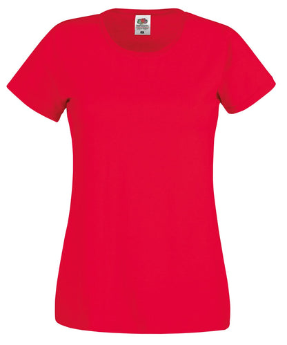 Fruit of the Loom Fruit Of The Loom WomenS Original T SS060 - Red - Customisable T-Shirts