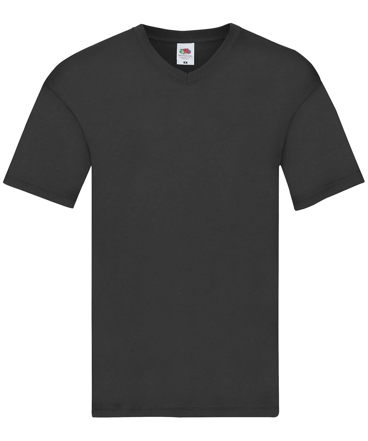 Fruit of the Loom Fruit Of The Loom Original V Neck T SS068 - Black* - Customisable T-Shirts
