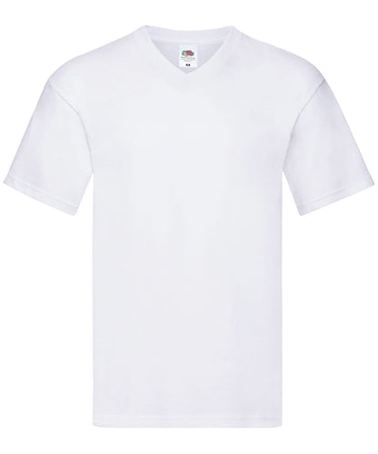 Fruit of the Loom Fruit Of The Loom Original V Neck T SS068 - White* - Customisable T-Shirts