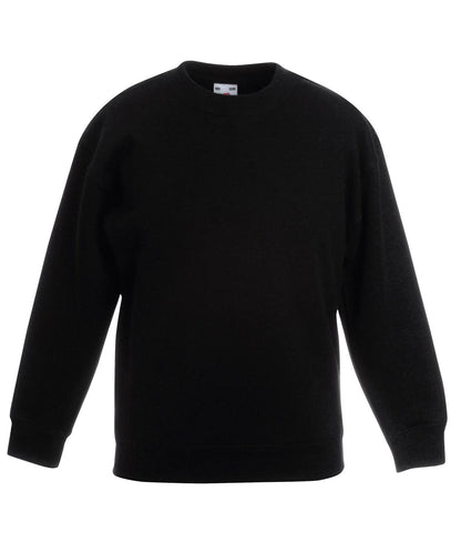 Fruit of the Loom Fruit Of The Loom Kids Classic Set In Sweatshirt SS201 - Black - Customisable Sweatshirts