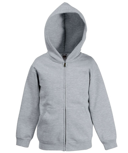 Fruit of the Loom Fruit Of The Loom Kids Classic Hooded Sweatshirt Jacket SS225 - Heather Grey - Customisable Jackets
