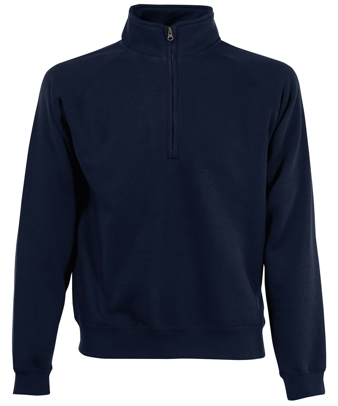 Fruit of the Loom Classic 8020 Zip Neck Sweatshirt SS230 - Deep Navy - Customisable Sweatshirts