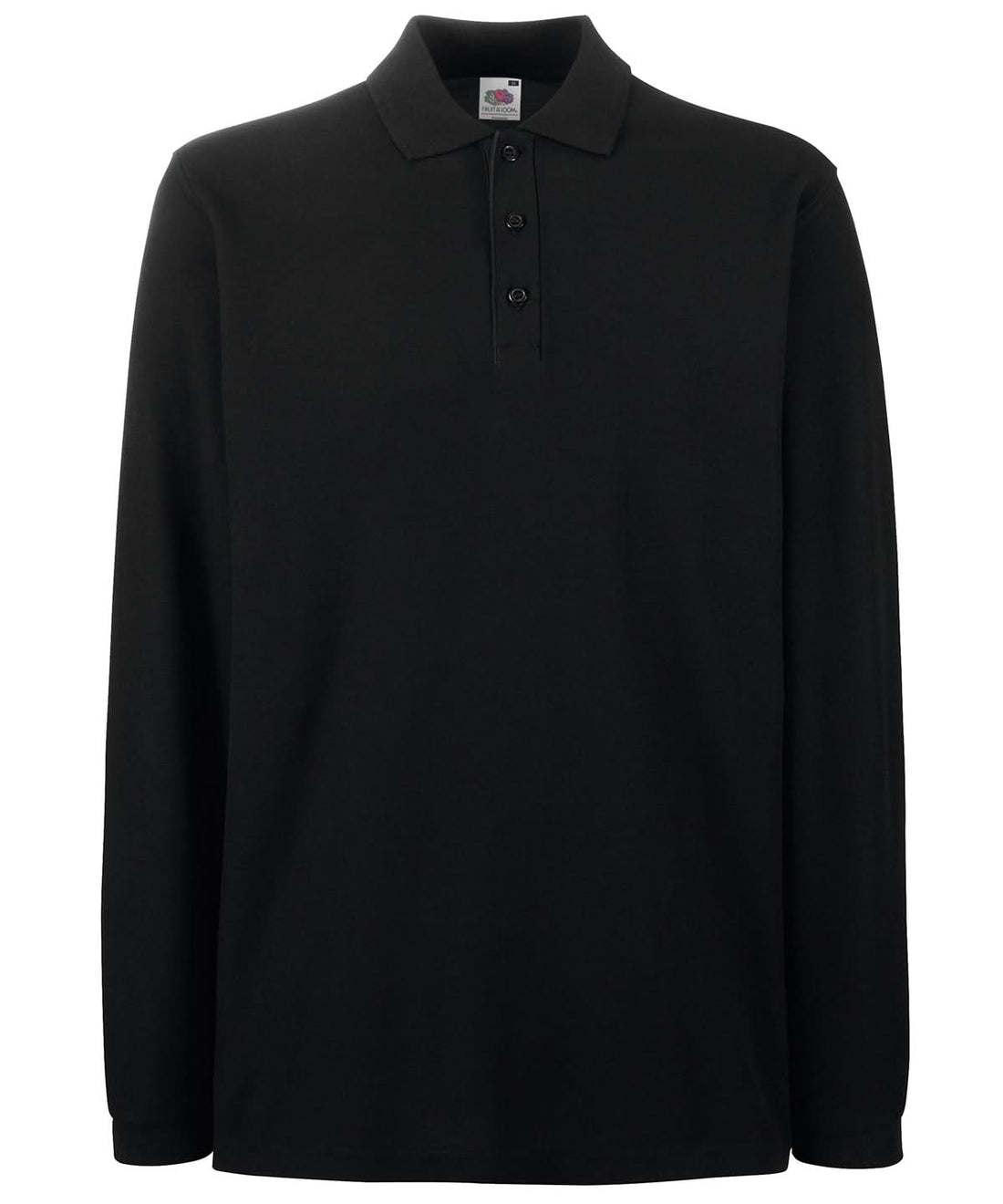 Fruit of the Loom Fruit Of The Loom Premium Long Sleeve Polo SS258 - Black - Customisable Polos