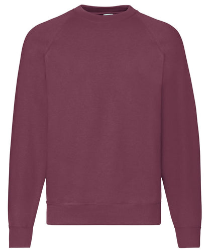 Fruit of the Loom Classic 8020 Raglan Sweatshirt SS270 - Burgundy - Customisable Sweatshirts