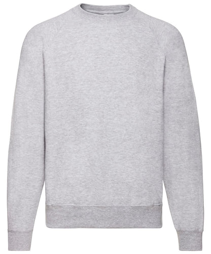 Fruit of the Loom Classic 8020 Raglan Sweatshirt SS270 - Heather Grey - Customisable Sweatshirts