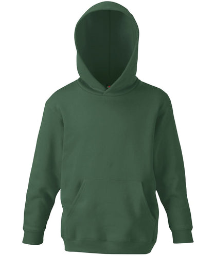 Fruit of the Loom Fruit Of The Loom Kids Classic Hooded Sweatshirt SS273 - Bottle Green - Customisable Sweatshirts