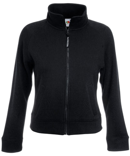 Fruit of the Loom Fruit Of The Loom WomenS Premium 7030 Sweatshirt Jacket SS310 - Black - Customisable Jackets