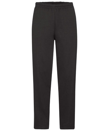 Fruit of the Loom Classic 8020 Open Leg Sweatpants SS324 - Black - Customisable Shorts