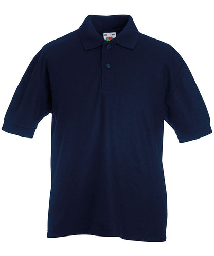 Fruit of the Loom Fruit Of The Loom Kids 6535 Piqu Polo SS417 - Deep Navy - Customisable Polos
