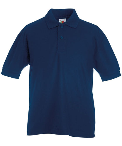 Fruit of the Loom Fruit Of The Loom Kids 6535 Piqu Polo SS417 - Navy - Customisable Polos