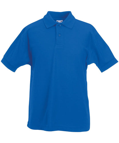Fruit of the Loom Fruit Of The Loom Kids 6535 Piqu Polo SS417 - Royal Blue - Customisable Polos