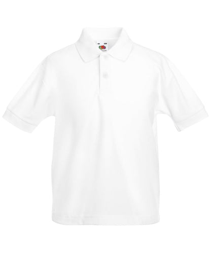 Fruit of the Loom Fruit Of The Loom Kids 6535 Piqu Polo SS417 - White - Customisable Polos