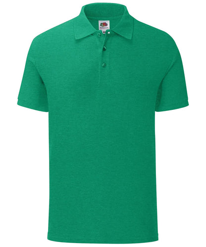 Fruit of the Loom Fruit Of The Loom Iconic Polo SS440 - Heather Green - Customisable Polos
