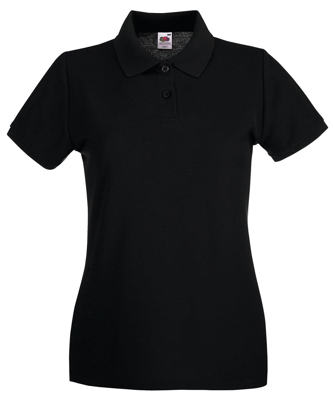 Fruit of the Loom Fruit Of The Loom Ladies Premium Polo Shirt SS505 - Black - Customisable Polos