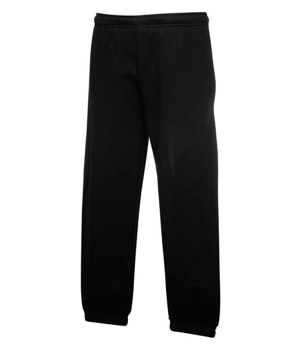 Fruit of the Loom Fruit Of The Loom Kids Premium Elasticated Cuff Jog Pants SS823 - Black - Customisable Shorts