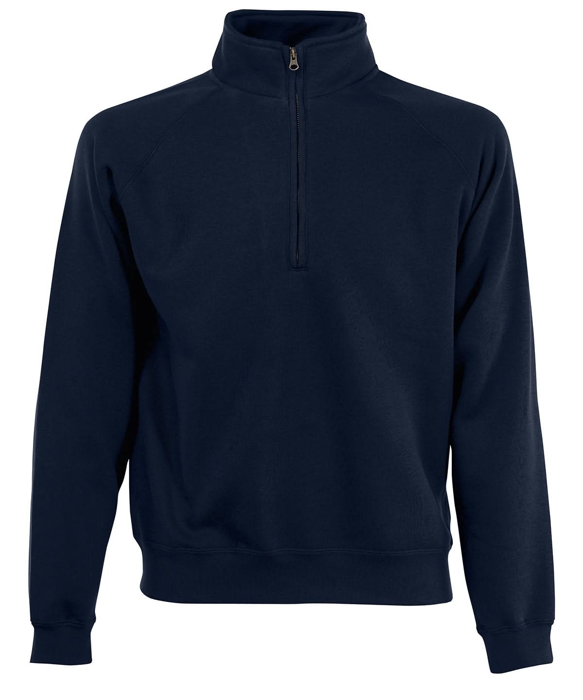 Fruit of the Loom Fruit Of The Loom Premium 7030 Zip Neck Sweatshirt SS830 - Deep Navy - Customisable Sweatshirts