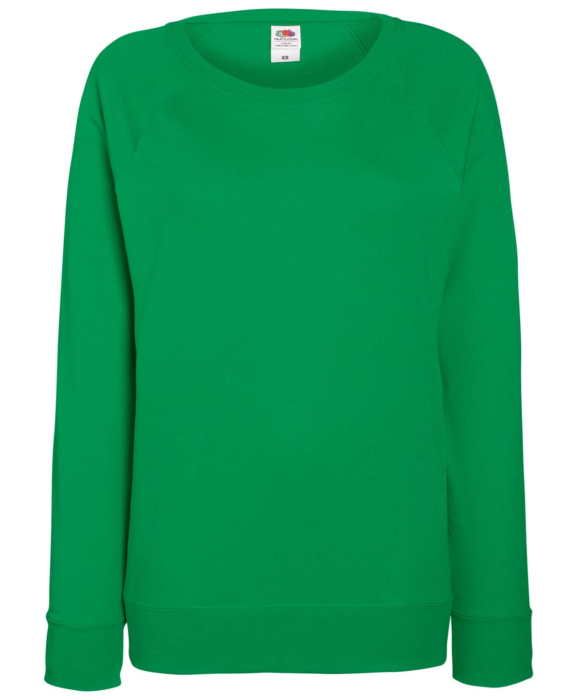 Fruit of the Loom Fruit Of The Loom WomenS Lightweight Raglan Sweatshirt SS960 - Kelly Green - Customisable Sweatshirts