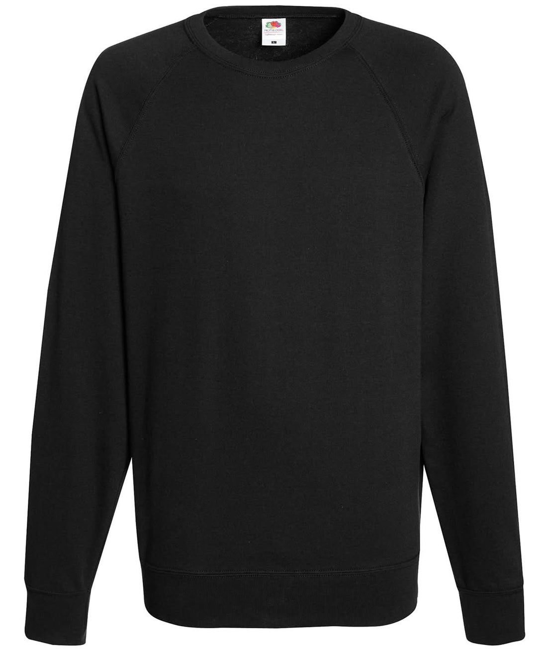 Fruit Of The Loom Lightweight Raglan Sweatshirt 62138 - Black - Customisable Sweatshirts