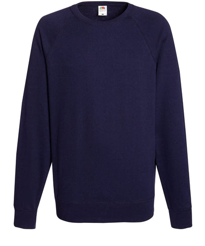 Fruit Of The Loom Lightweight Raglan Sweatshirt 62138 - Deep Navy - Customisable Sweatshirts
