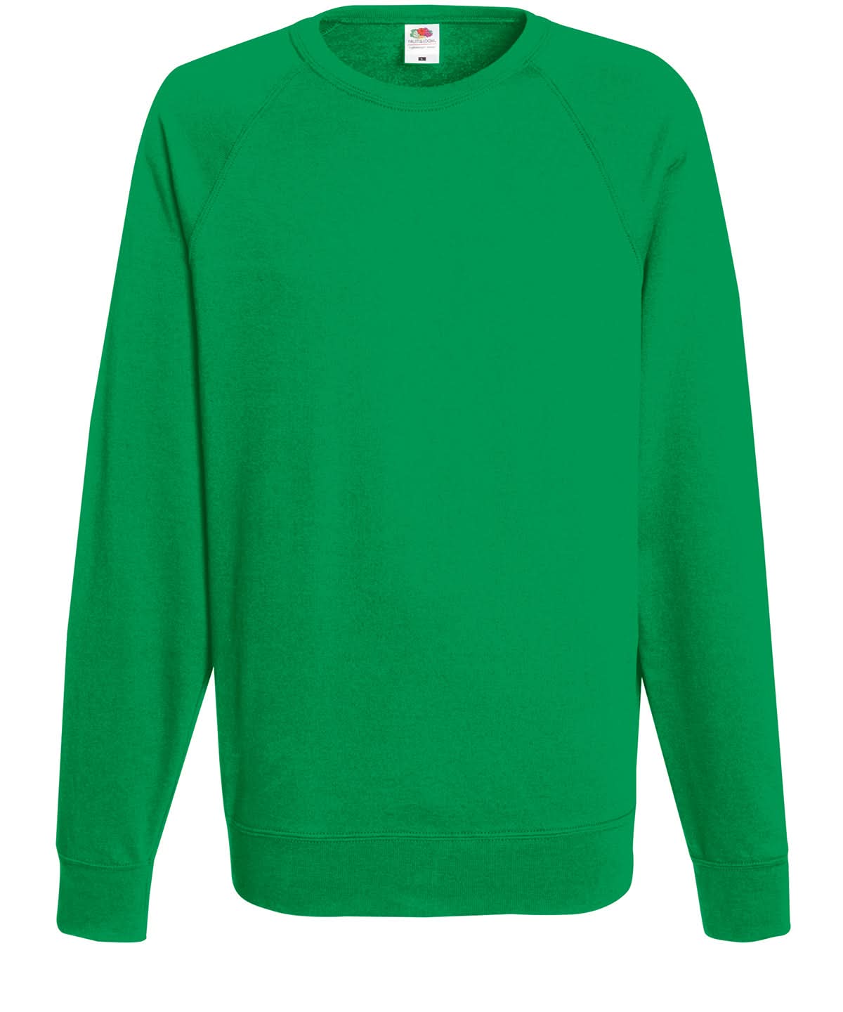 Fruit Of The Loom Lightweight Raglan Sweatshirt 62138 - Kelly Green - Customisable Sweatshirts