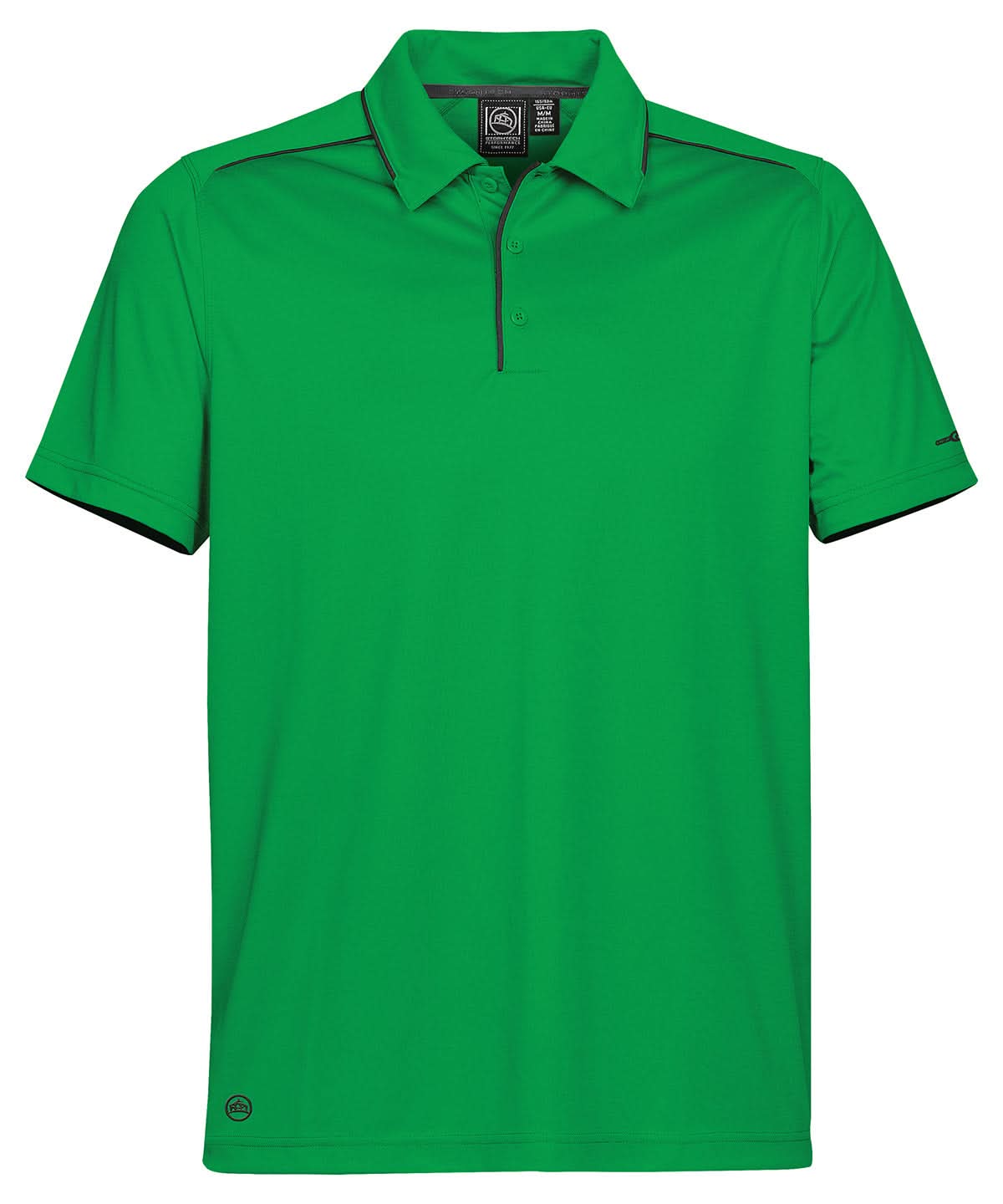 Stormtech H2X Inertia performance polo ST153 - Kelly Green Black - Customisable Polos