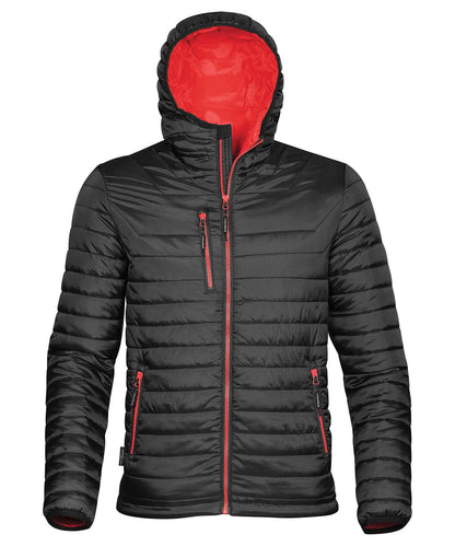 Stormtech Gravity Thermal Shell ST803 - Black True Red - Customisable Softshell Jacket