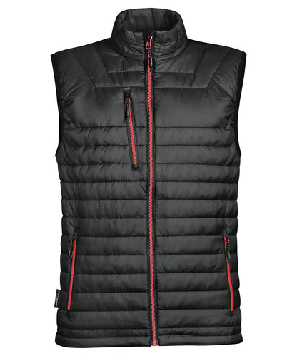 Stormtech Gravity Thermal Vest ST805 - Black True Red - Customisable Bodywarmer