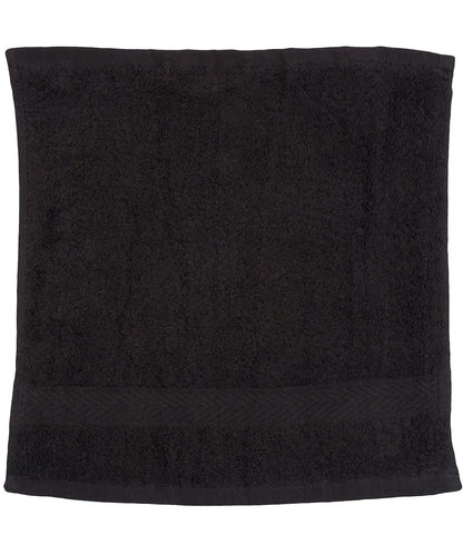 Towel City Luxury range face cloth TC001 - Black One size - Customisable Towels