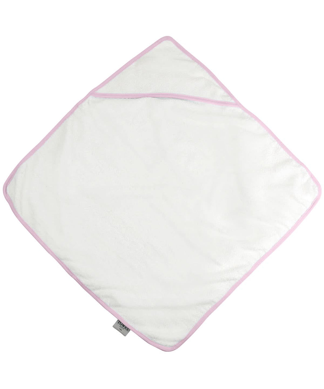 Towel City Babies hooded towel TC036 - White Pink One size - Customisable Towels