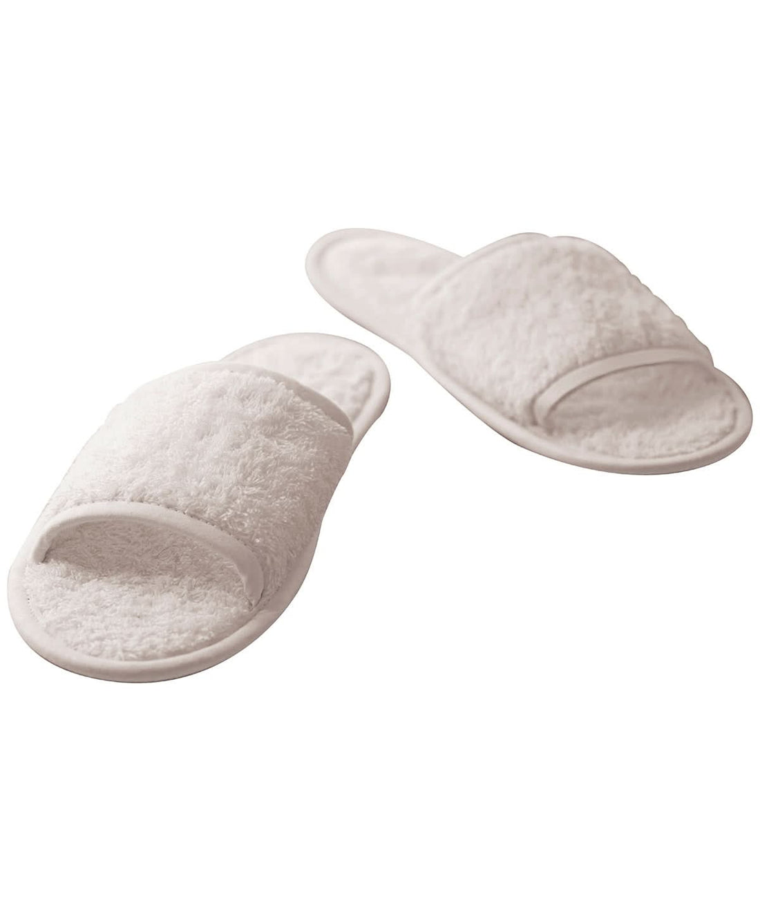 Towel City Classic terry slippers open toe TC064 - White - Customisable Slippers
