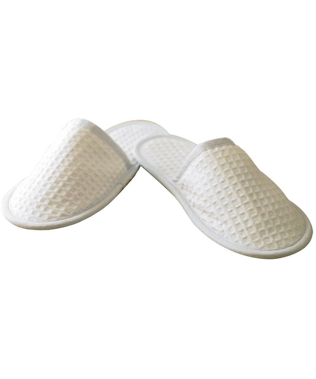 Towel City Waffle mule slippers TC066 - White - Customisable Slippers