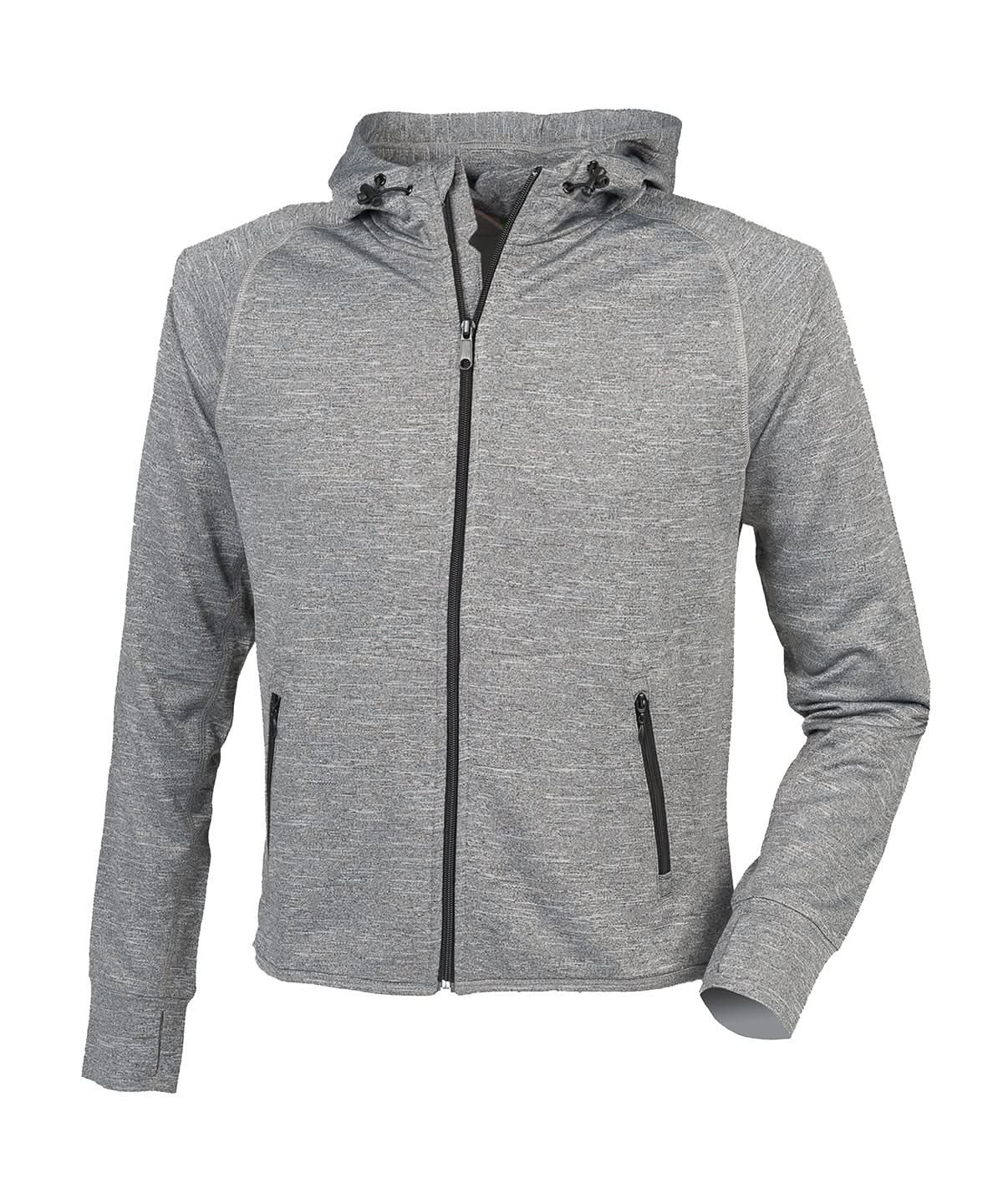 Tombo Hoodie With Reflective Tape tl550 - Grey Marl - Customisable Hoodies
